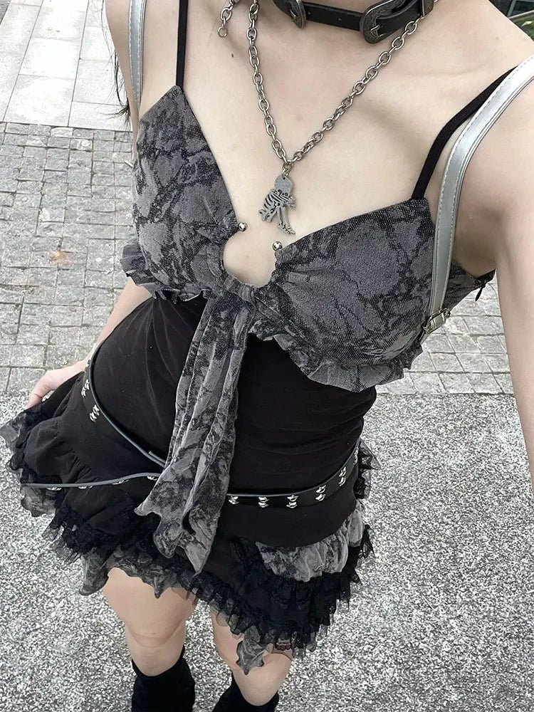 Sweet Lace Camisole Mini Dress
