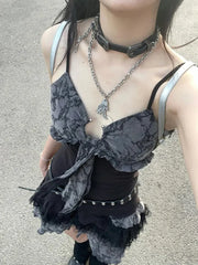 Sweet Lace Camisole Mini Dress