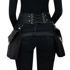 Punk Rivet Skull Retro Rock Gothic Hip Hop Leg Thigh Waist Bag Halloween