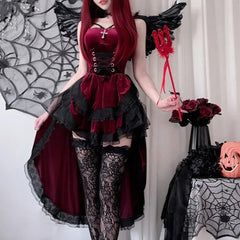 Dovetail Halter Witch Gothic Midi Dress