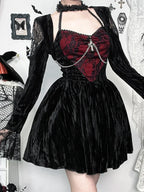 Lace Patchwork Square Mini Dress