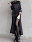 Elegant Bandage Long Sleeve Midi Dress