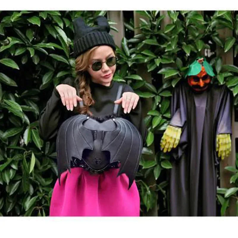 Women Bat Wing Punk Stylish Newest Angel Wings Cute Devil Bag Halloween