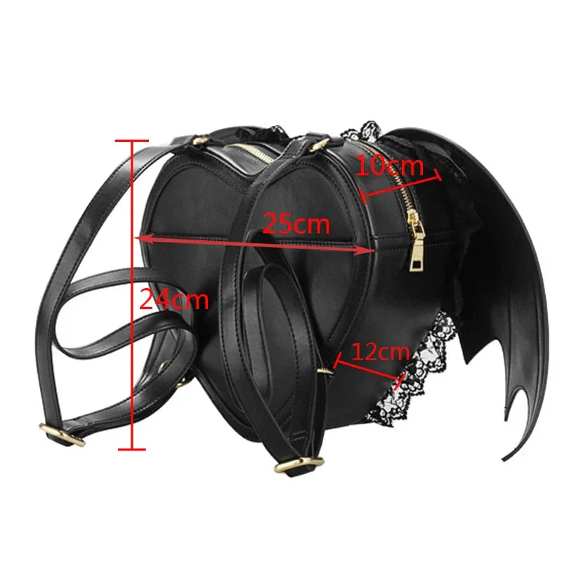 Women Bat Wing Punk Stylish Newest Angel Wings Cute Devil Bag Halloween
