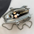 Large Capacity Coffin Shape Phone Shoulder Pu Top Handle Travel Cosmetic Crossbody Bag Halloween