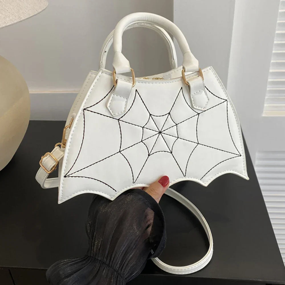 Large Capacity Coffin Shape Phone Shoulder Pu Top Handle Travel Cosmetic Crossbody Bag White1