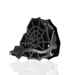 Black Spider Web Punk Creative Women’s Halloween Designer Shoulder Crossbody Bag