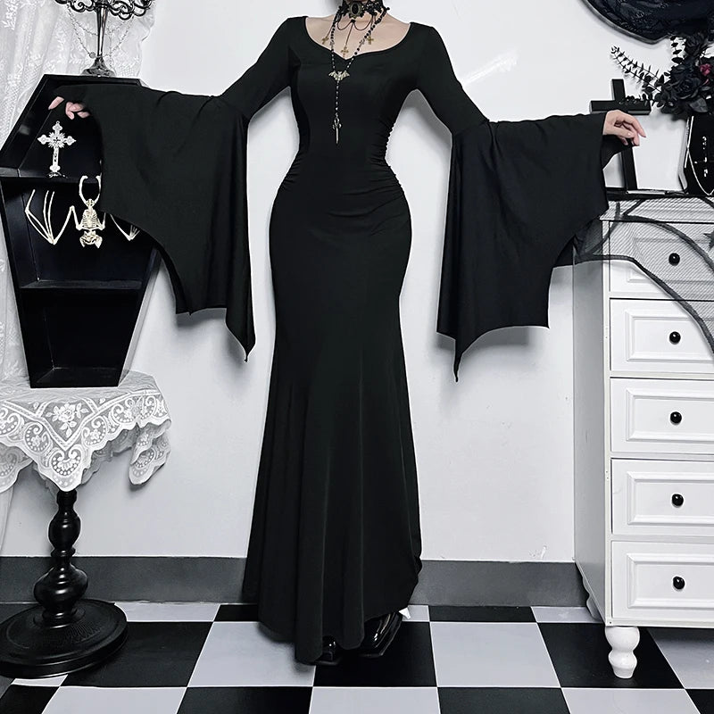 Slim Gothic Fall Daily Comfort Maxi Dress Main image