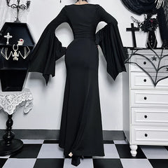 Slim Gothic Fall Daily Comfort Maxi Dress