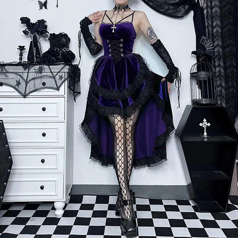 Dark Hottie Tie Waist Drag Midi Dress