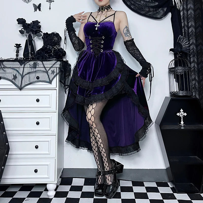 Dark Hottie Tie Waist Drag Midi Dress