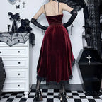 Dark Hottie Tie Waist Drag Midi Dress