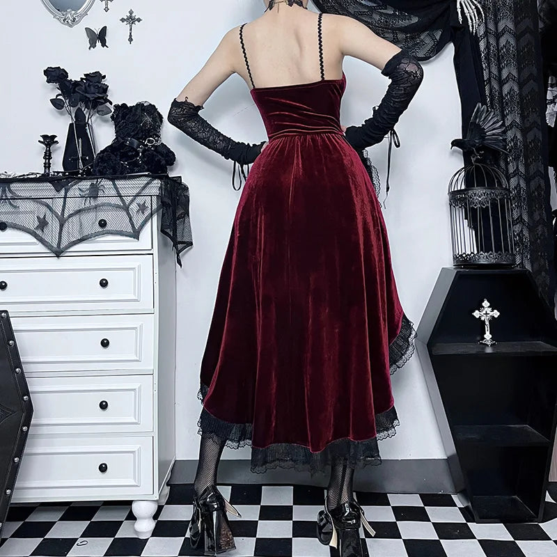 Dark Hottie Tie Waist Drag Midi Dress