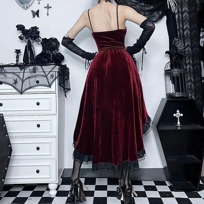 Dark Hottie Tie Waist Drag Midi Dress