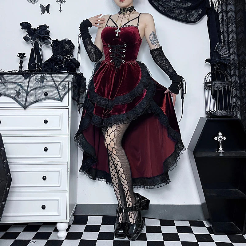 Dark Hottie Tie Waist Drag Midi Dress