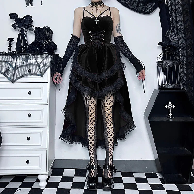 Dark Hottie Tie Waist Drag Midi Dress
