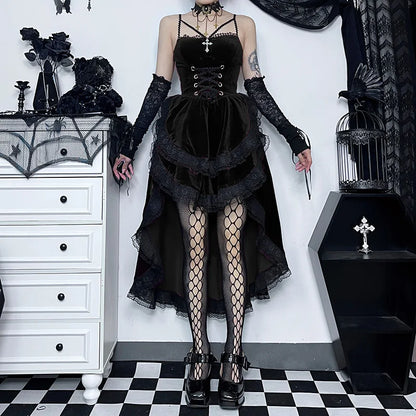 Dark Hottie Tie Waist Drag Midi Dress