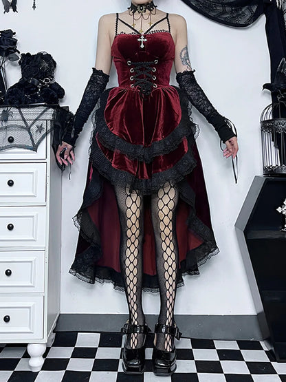 Dark Hottie Tie Waist Drag Midi Dress