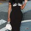 Skull Printed Slim Fit Maxi Dress