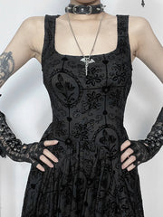 Dark Tie Lace Hem Mini Dress