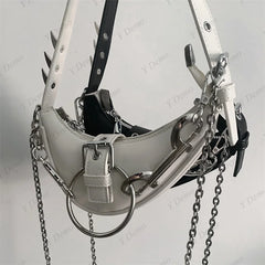 Punk Rivets Gothic Rock Metal Buckles Sparks Crossbody Shoulder Bag Halloween