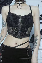 Gothic Style Fierce Crop Top