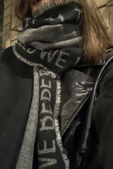 Minimalist Dark Warm Thick Shawl Scarf