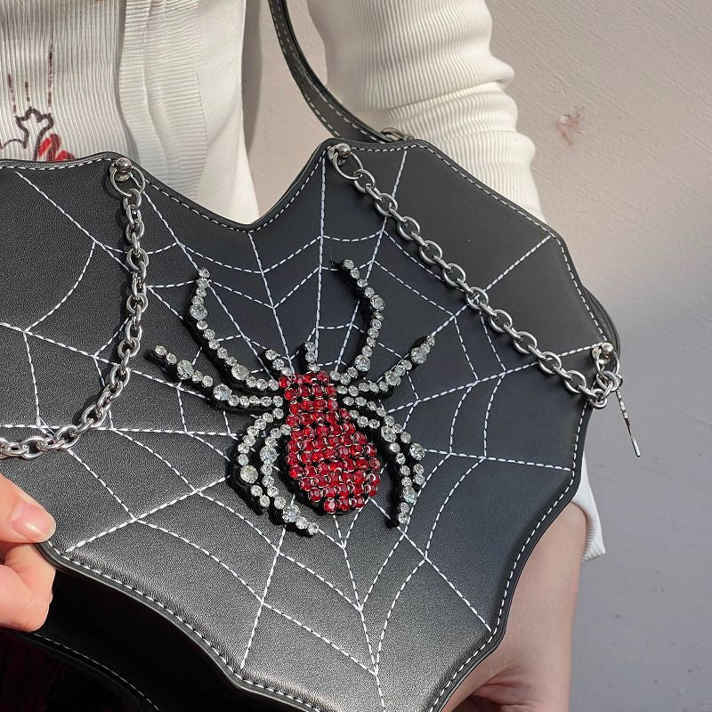 Harajuku Leather Punk Y2K Spider Gothic Lolita Crossbody Bag Halloween