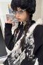 Panther Print Retro Hooded Knit Top