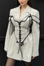 Lace Up Corset Detail Coats