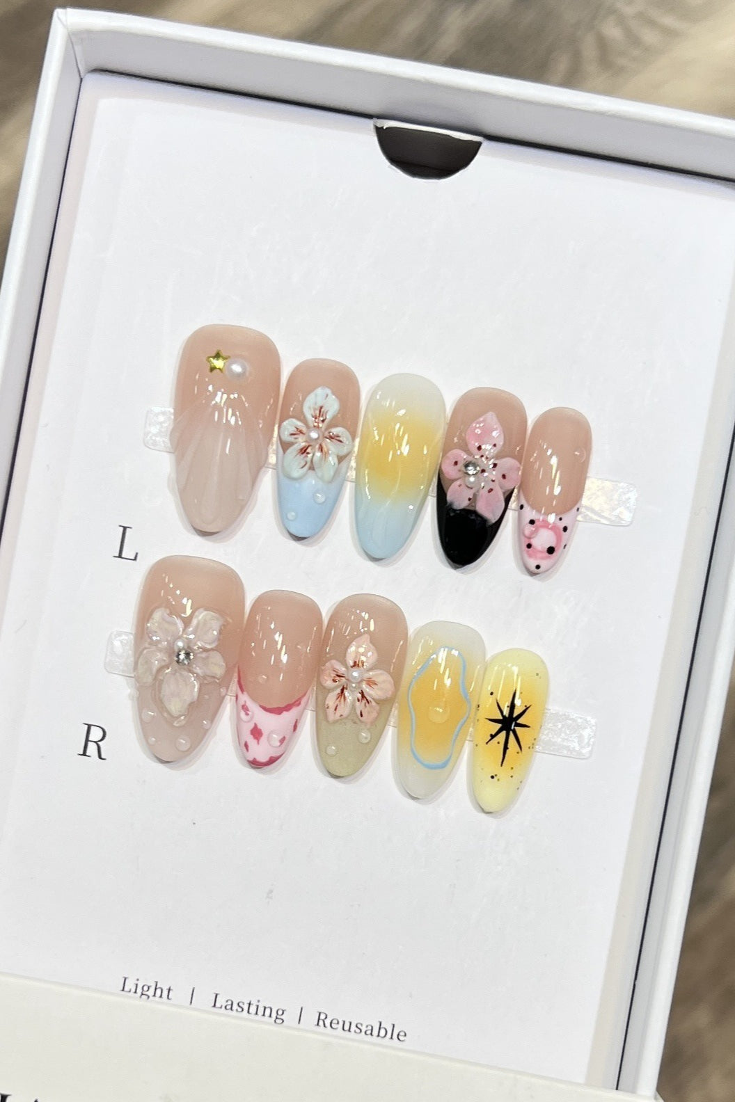 Y2K Fresh Retro Floral Press On Nails Main image