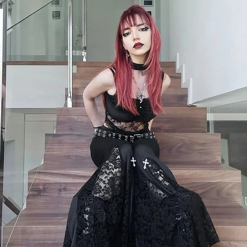 Gothic Lace Cargo Pants Secondary image