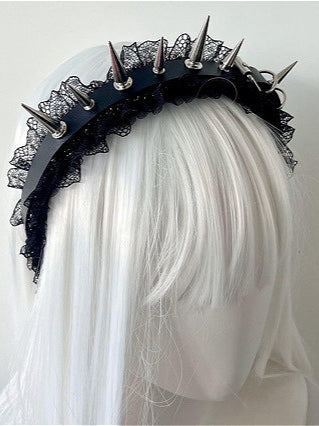 Punk Stud Spike Lace Hair Accs