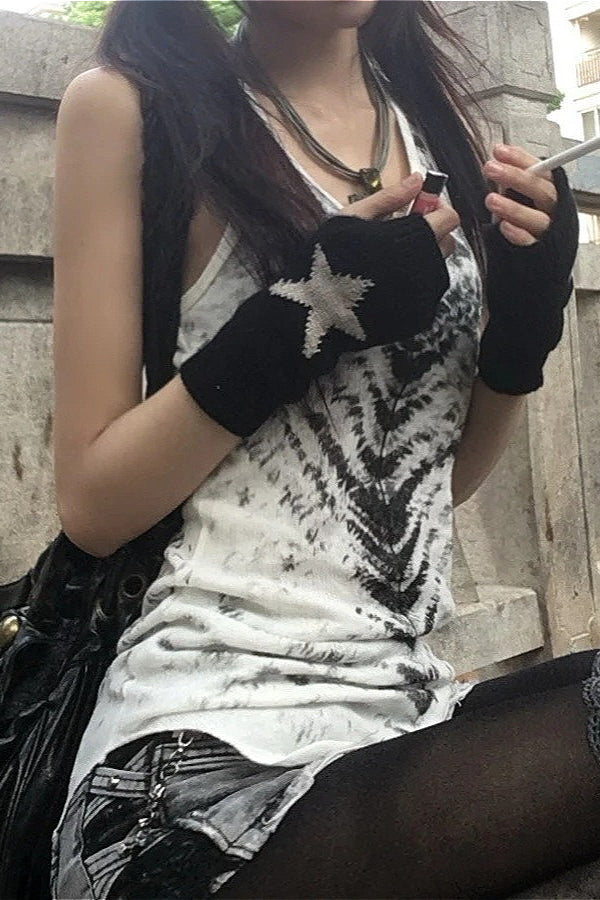 Y2K Street Animal Print Tank Top
