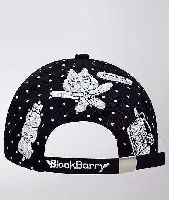 Polka Dot Vintage Cartoon Embroidered Baseball Hat