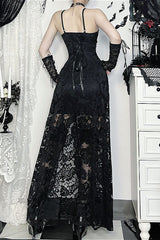 Lace Slit Cami Maxi Dress