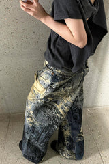 Punk Grunge Graphic Print Pants