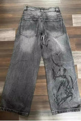 Dark Punk Fashion Loose Fit Pants