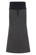 Contrast Waist Drawstring Maxi Skirts