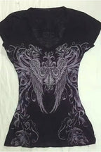 Printed Crew Neck Short Sleeve Summer T-shirt