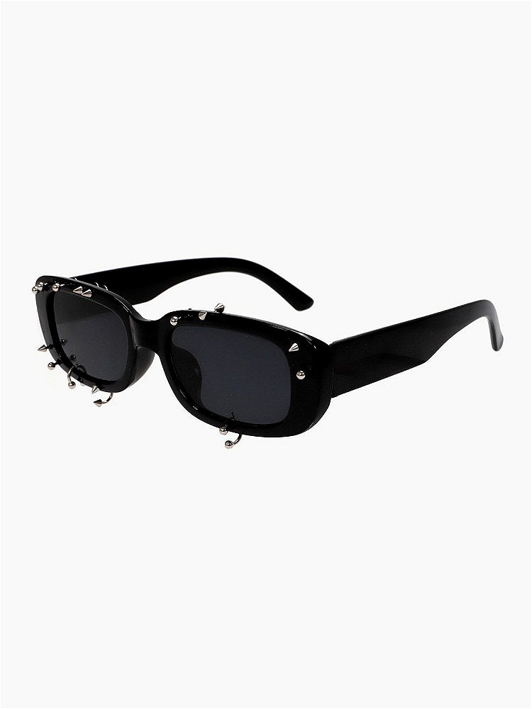 Transparent Square Studded Punk Glasses