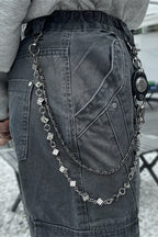Punk Metal Dice Waist Chain