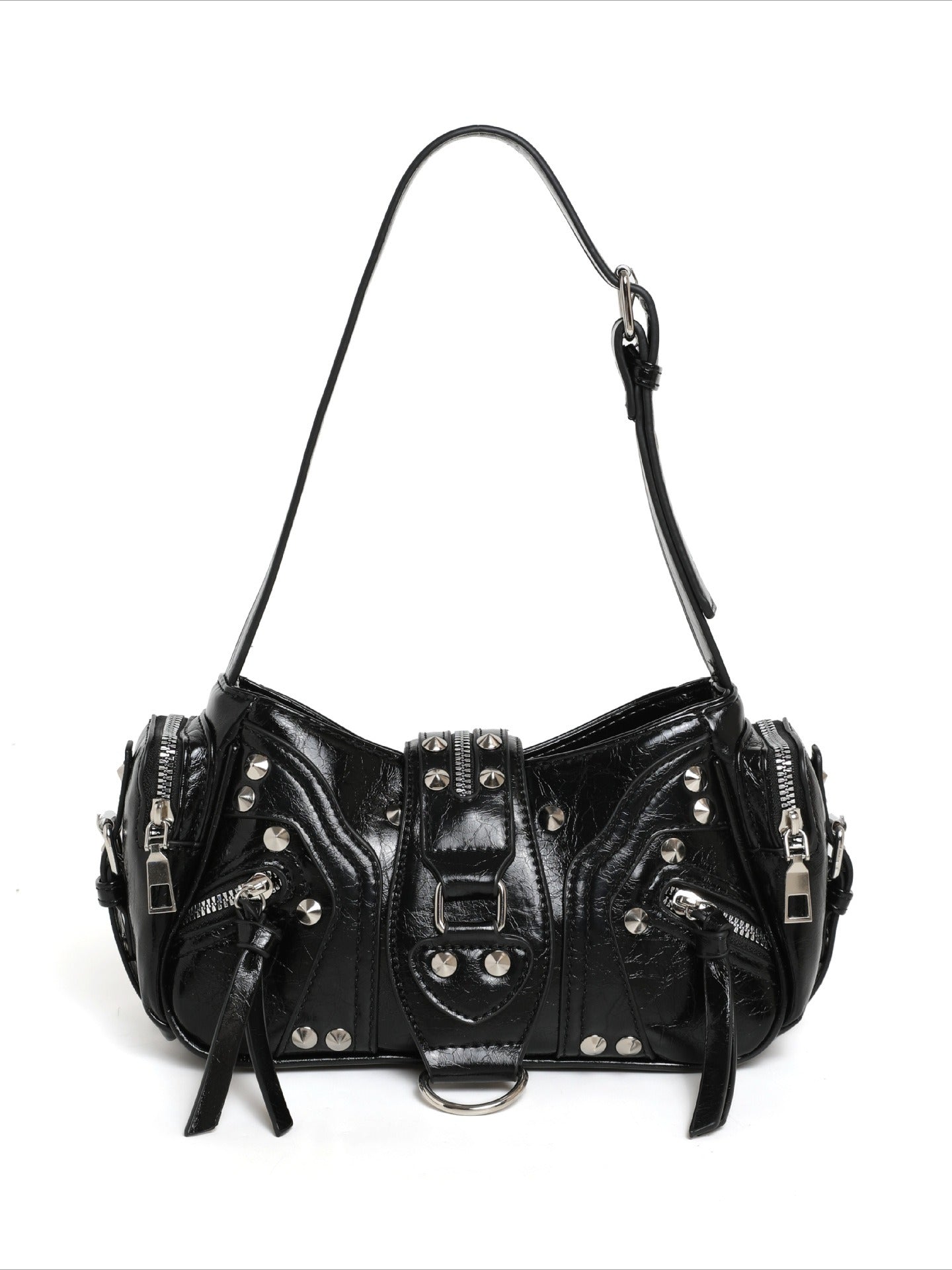 Y2K Waxed Leather Crossbody Bag Main image