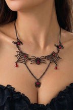 Spider Web Drop Pendant Necklaces