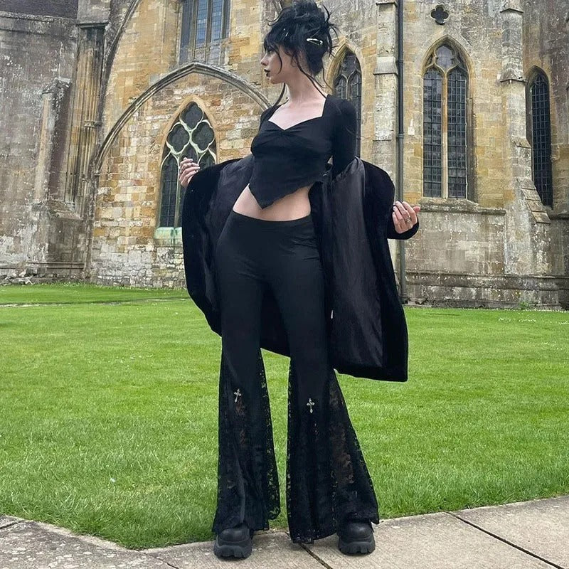 Gothic Lace Cargo Pants
