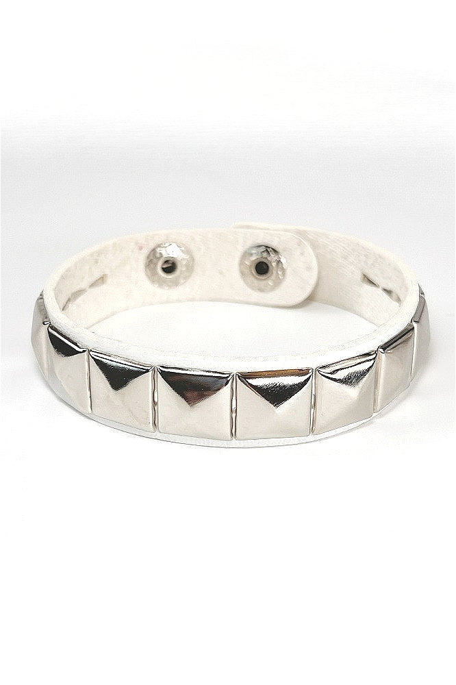 Punk Square Stud Leather Bracelet