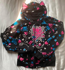 Y2K Casual Patchwork Loose Hoodie