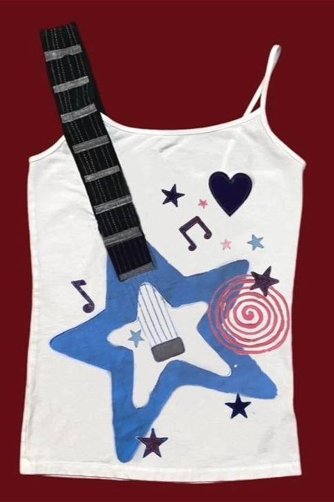 Y2K Guitar Rhinestone Camis