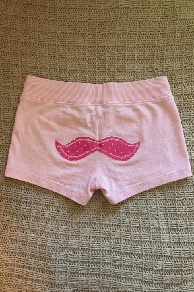 Pink Polka Dot Drawstring Hot Pants
