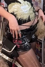 Sexy Super Short Micro Mini Leather Shorts